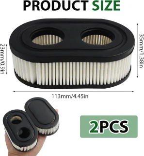 Luchtfilter grasmaaier 2 stuks compatibel met 798452 en 593260