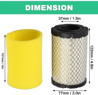 Luchtfilter voor grasmaaier en gazontractor, set van 2