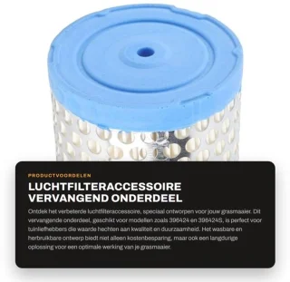 Luchtfilter wasbaar 396424/396424S grasmaaierfilter