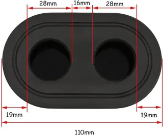 Luchtfilterset 4 stuks voor grasmaaier (zwart)