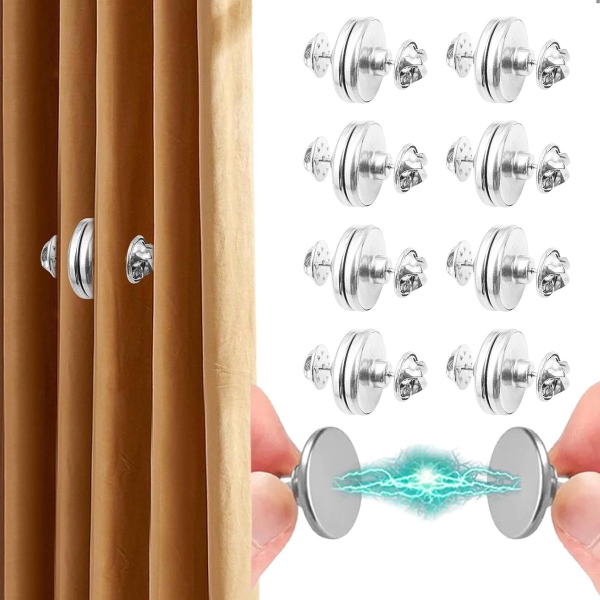 De Magnetische gordijnmagneten 17 mm - Set van 2 in één oogopslag