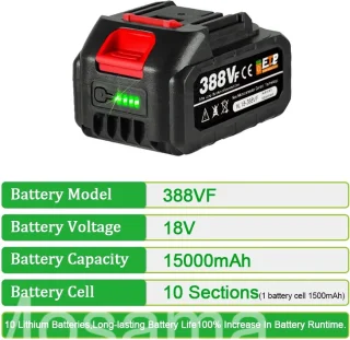 Makita Accu Grasmaaier 18V 2x batterij lichtblauw
