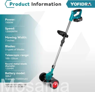 Makita Accu Grasmaaier 18V 2x batterij lichtblauw