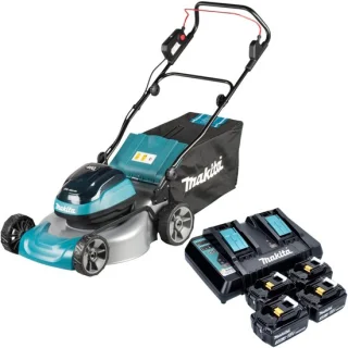 Makita DLM 466 PF4 accugrasmaaier 36 V 46 cm, 4x accu 3,0 Ah + oplader