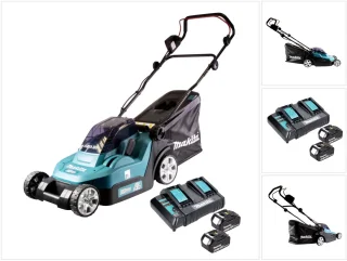 Makita DLM382CM2 Grasmaaier 2x18V 38 cm incl. 4,0 Ah accu's en duolader