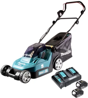 Makita DLM382CM2 Grasmaaier 2x18V 38 cm incl. 4,0 Ah accu's en duolader