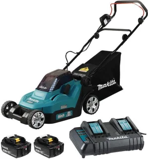 Makita DLM382CM2 Grasmaaier 2x18V 38 cm incl. 4,0 Ah accu's en duolader