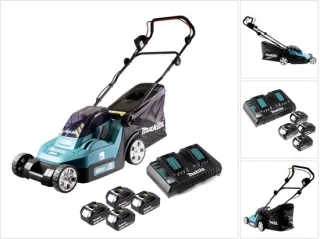 Makita DLM382PF4 accugrasmaaier 36V 38 cm + 4 accu's 3.0 Ah + lader