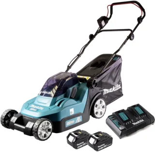 Makita DLM382PG2 accu grasmaaier 36V 38 cm 2x 6.0Ah accu's