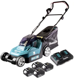 Makita DLM382PG4 Accugrasmaaier 36V 38cm 40L inclusief 4 accu's en lader