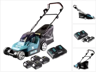 Makita DLM382PG4 Accugrasmaaier 36V 38cm 40L inclusief 4 accu's en lader
