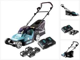 Makita DLM382PM4 accu grasmaaier 36V 38 cm + 4 accu's 4.0 Ah + lader