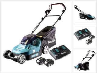 Makita DLM382PT2 Accu Grasmaaier 38cm 2x18V 5.0Ah
