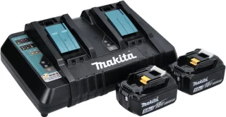 Makita DLM382PT2 Accugrasmaaier 36V 38cm 40L inclusief 2x 5.0Ah accu en dubbele lader