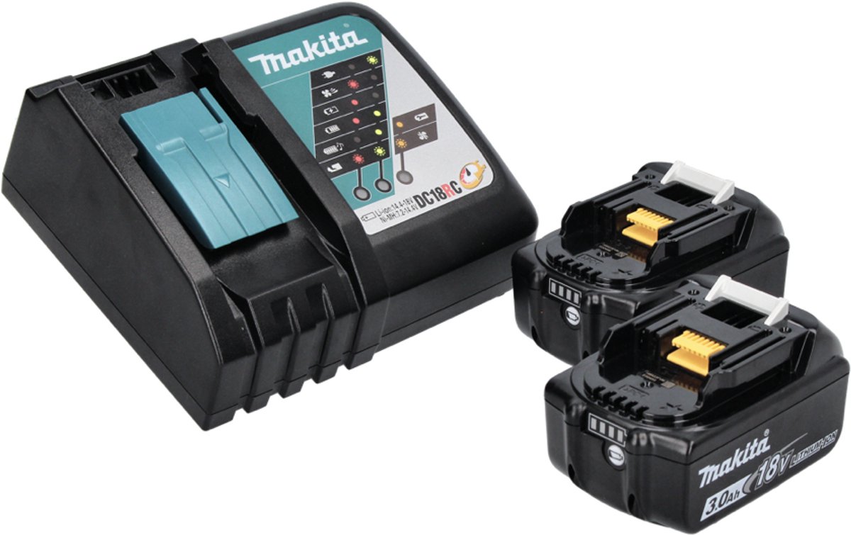 Makita DLM382RF2 accugrasmaaier 36V 38cm inclusief 2 accu's en lader