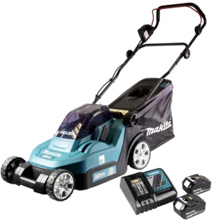 Makita DLM382RG2 accu grasmaaier 36V 38 cm met 2x 6.0 Ah accu en lader