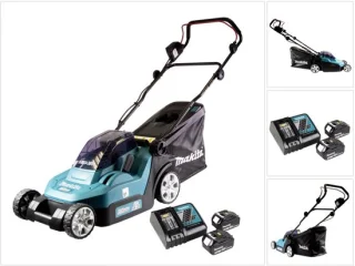 Makita DLM382RT2 accu grasmaaier 36V 38 cm 40L + 2x 5.0 Ah accu + lader