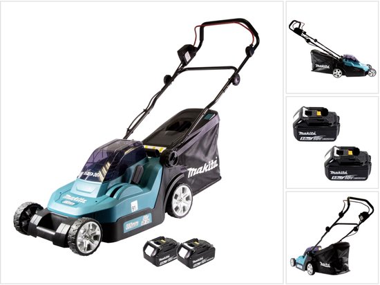 Makita DLM382T2 — krachtige 36V accugrasmaaier voor kleine en middelgrote tuinen