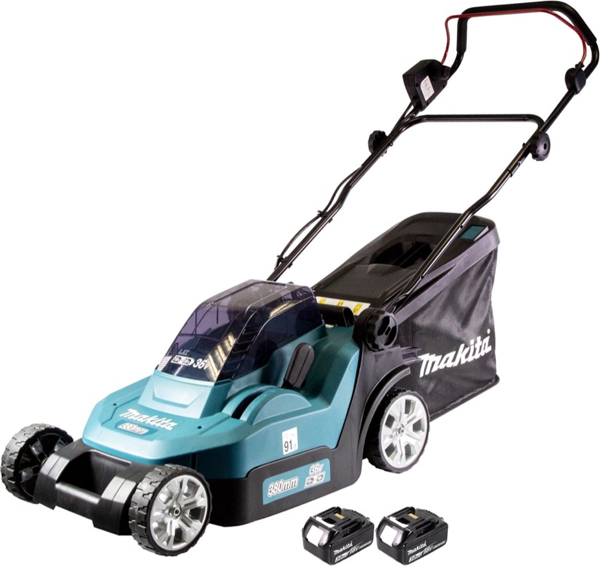 Wat vinden we goed aan de Makita DLM432F2 accu grasmaaier 36V 43cm + 2x 3.0Ah accu