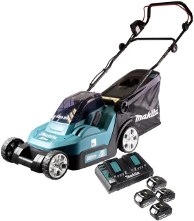 Makita DLM432PF4 accu grasmaaier 36V 43 cm + 4 accu's + lader