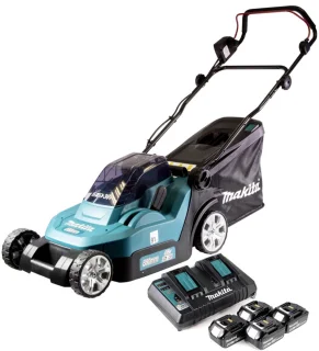 Makita DLM432PG4 accugrasmaaier 36V 43cm inclusief 4 accu's en lader