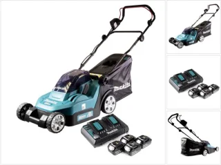 Makita DLM432PG4 accugrasmaaier 36V 43cm inclusief 4 accu's en lader