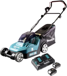 Makita DLM432PM2 43 cm accu grasmaaier 36 V inclusief 2 accu's en lader