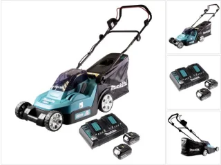 Makita DLM432PM2 43 cm accu grasmaaier 36 V inclusief 2 accu's en lader