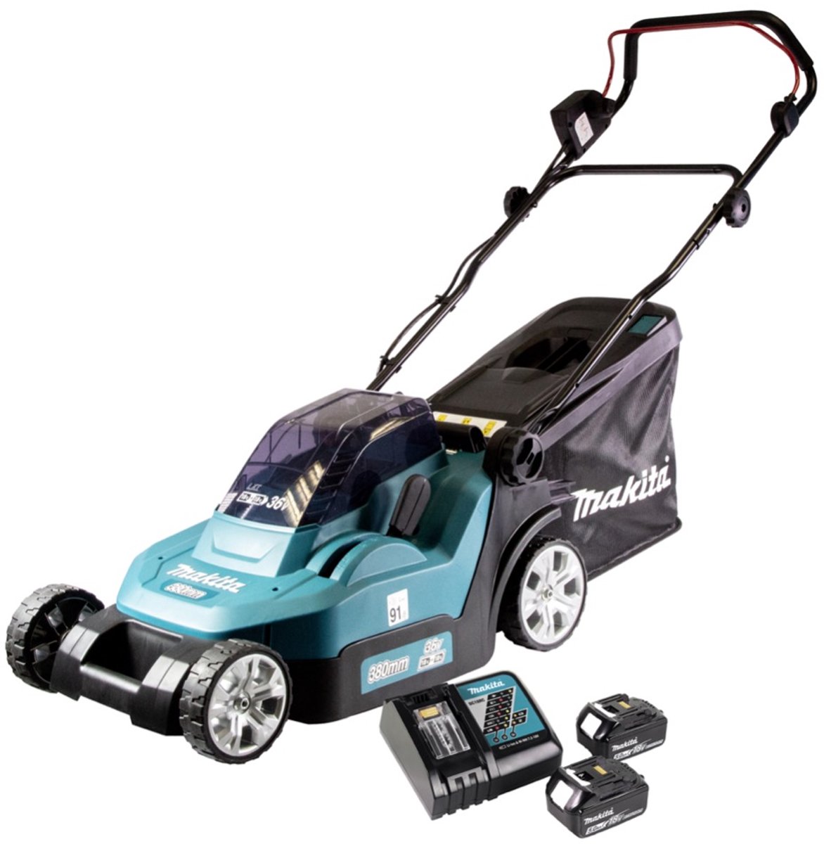 Wat vinden we goed aan de Makita DLM432RT2 accu grasmaaier 36V 43 cm inclusief 2 accu's en lader