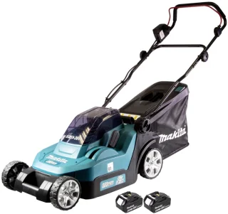 Makita DLM432T2 accu grasmaaier 36V 43cm 2x5.0Ah zonder lader