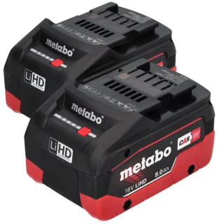 Metabo RM 36-18 LTX BL 36V accugrasmaaier 2x 8.0 Ah zonder lader