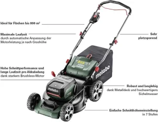 Metabo RM 36-18 LTX BL 46 Accu Grasmaaier 18V 46cm 55L Body