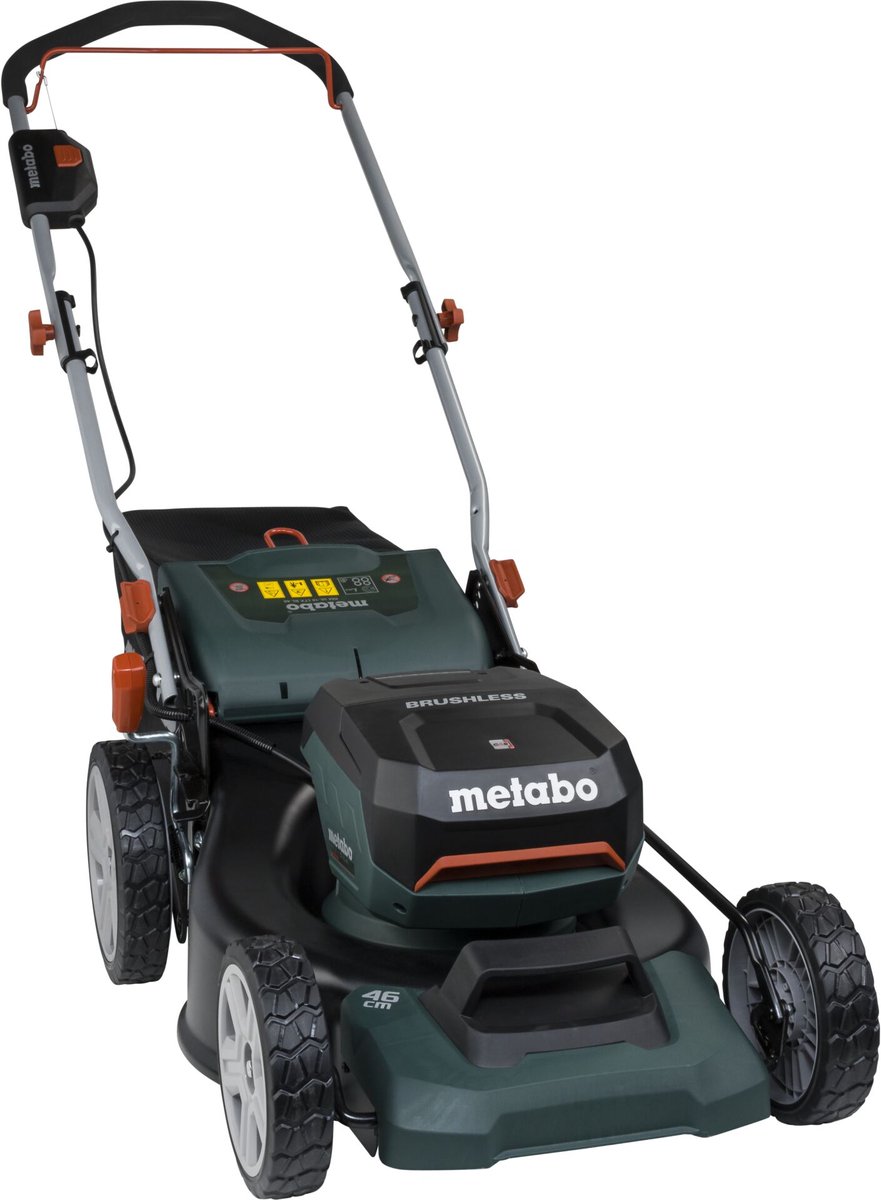 Wat vinden we goed aan de Metabo RM 36-18 LTX BL 46 Accu Grasmaaier 18V 46cm 55L Body