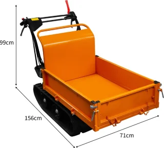 Mini Rupsdumper 196cc Benzine 300kg Laadvermogen