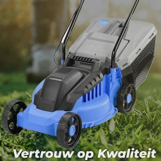MKSS Elektrische Grasmaaier Handmaaier Blauw/Zwart