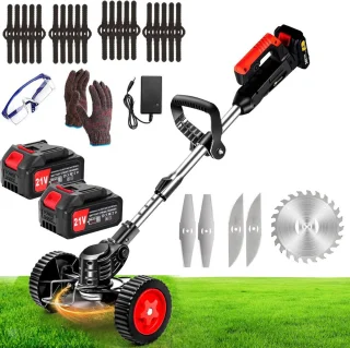 MKSS Zweefmaaier Bosmaaier Accu Grastrimmer Handmaaier Zwart Rood