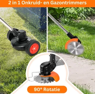 MKSS Zweefmaaier Bosmaaier Accu Grastrimmer Handmaaier Zwart Rood