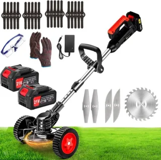 MKSS Zweefmaaier Bosmaaier Accu Grastrimmer Handmaaier Zwart Rood