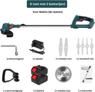 MKSS® Zweefmaaier Grastrimmer Accu Licht Blauw
