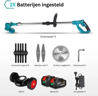 MKSS® Zweefmaaier Grastrimmer met Accu blauw