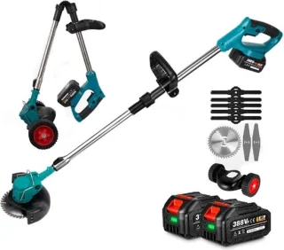 MKSS® Zweefmaaier Grastrimmer met Accu blauw