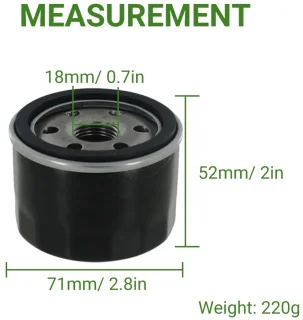 Oliefilter voor grasmaaier en tuinmachines
