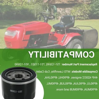 Oliefilter voor zelfrijdende grasmaaiers met 4hp 420cc motoren