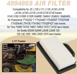 Omgoods luchtfilter kit voor grasmaaier motoren
