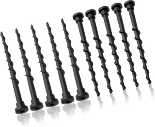 Oplaadstation voor robotmaaiers met schroeven, 10 stuks, 13,7 cm, zwart