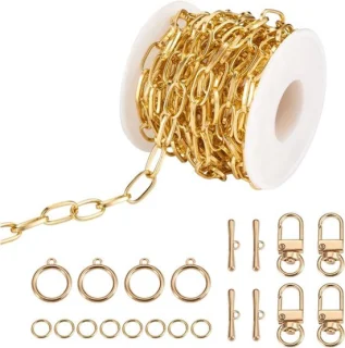 Ovale paperclip choker ketting