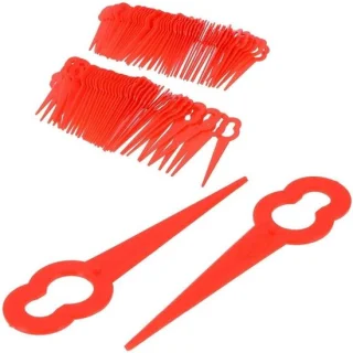 Plastic grasmaaier mesjes - vervangend - 76 mm - rood
