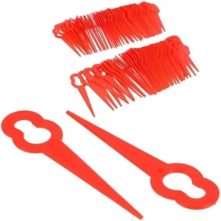 Plastic grasmaaier mesjes - vervangende mesjes - 40 stuks - rood