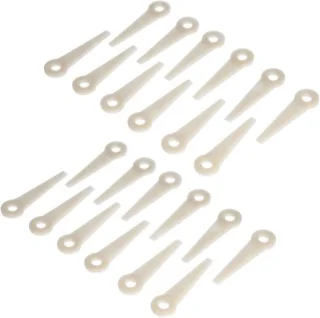Plastic grasmaaier messen - reserveonderdelen - 24 stuks - wit