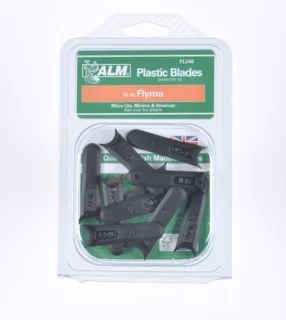 Plastic grasmaaierbladen set van 10 6,3 x 6,1 cm wit